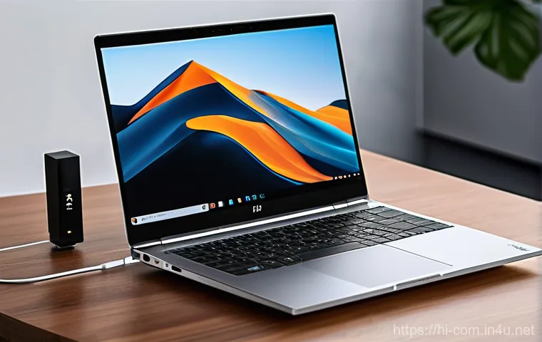 외장 그래픽카드 도킹 스테이션 활용 - **Creative Professional's Boosted Workstation**
    "A creative professional, male or female, aged 2...