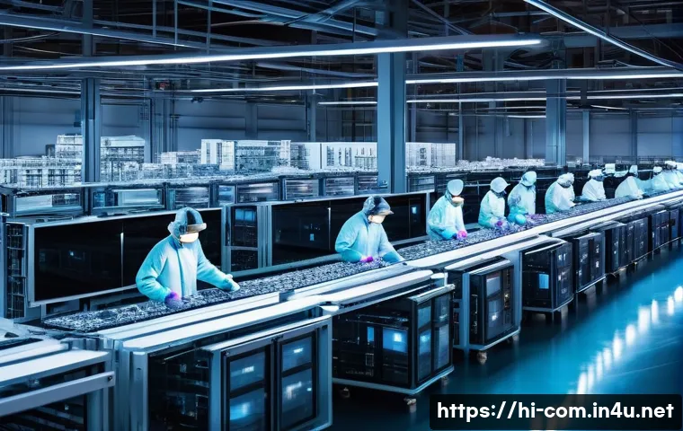 컴퓨터 부품 가격 변동 분석 - **Prompt:** "A dynamic, high-angle shot capturing the global interconnectedness of the tech supply c...